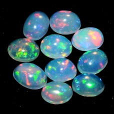 Natural Ethiopian opal 5x4mm oval cabochon